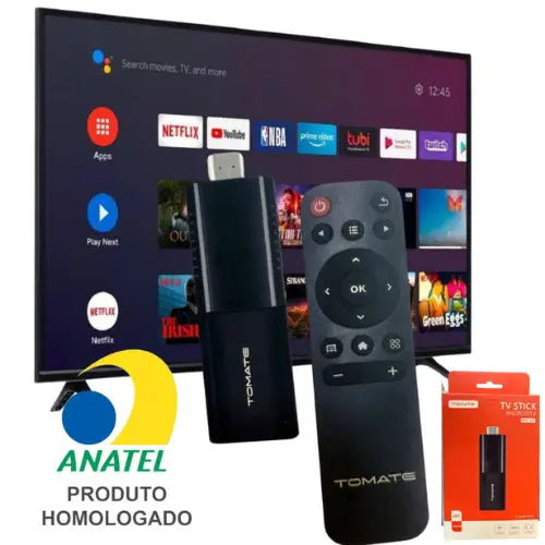 TV Stick Tomate  4K - Todos canais + Streamings